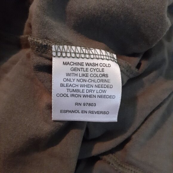 Bar III Women's XXL Olive Green Sleeveless Tiered Layered V Neck Top - Picture 4 of 6